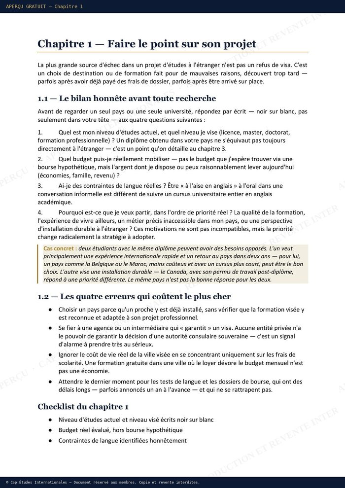 Aperçu chapitre 1 du guide